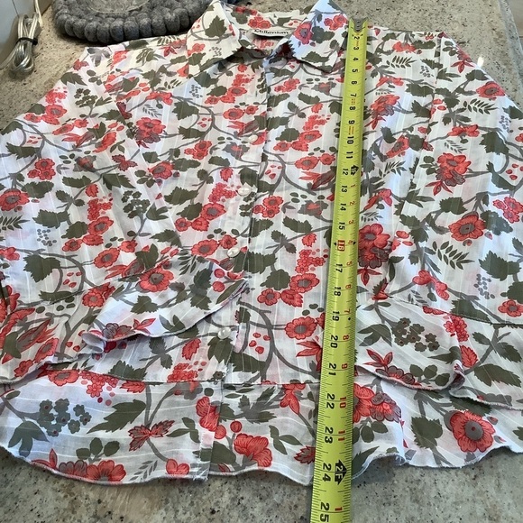 Floral Button Down Cotton Shirt Size Large Millenium Brand - Picture 8 of 9